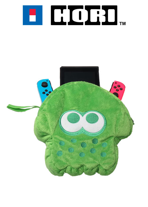 Hori NS Splatoon 2 Squid Plush Pouch (Neon Green)