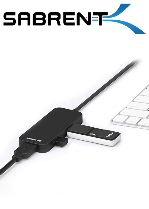 Sabrent Black Aluminum Type-C to 2- Port USB 3.0 and HDMI Adapter