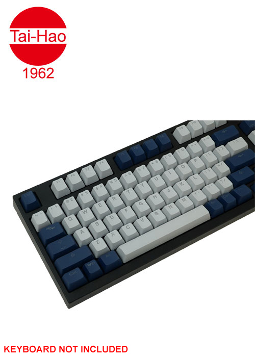 Tai-Hao 132-Keys PBT Double Shot Backlit-Keyscap Set - Cool Gray / Navy