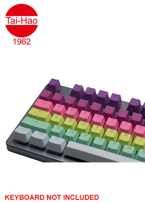Tai-Hao 121-Keys PBT Double Shot Backlit-Keyscap Set - Rainbow Sherbet