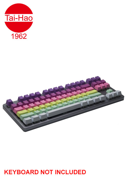 Tai-Hao 121-Keys PBT Double Shot Backlit-Keyscap Set - Rainbow Sherbet