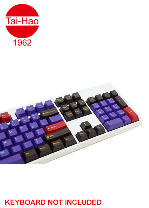 Tai-Hao 113-Keys ABS Double Shot Cubic-Keycap Set - Ultraviolet