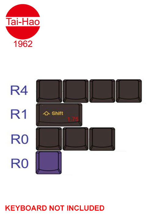 Tai-Hao 113-Keys ABS Double Shot Cubic-Keycap Set - Ultraviolet