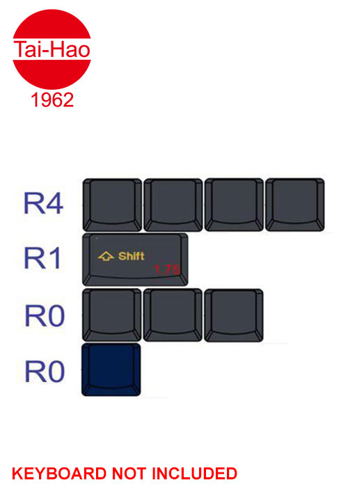 Tai-Hao 113-Keys ABS Double Shot Cubic-Keycap Set - Midnight Sun