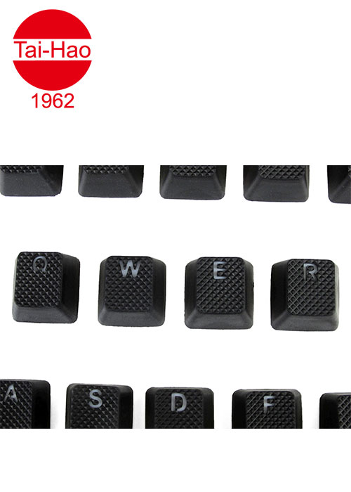 Tai-Hao 18-Keys TPR Backlit Double Shot Rubber-Keycap Set - Black