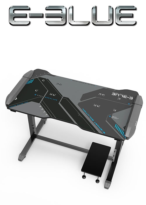 E-Blue EGT574 HEIGHT-ADJUSTABLE & GLOWING GAMING DESK