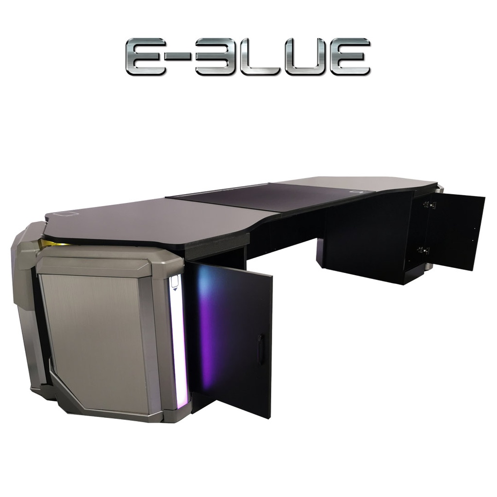 E-Blue EGT567-S Smart RGB CEO Table - Black