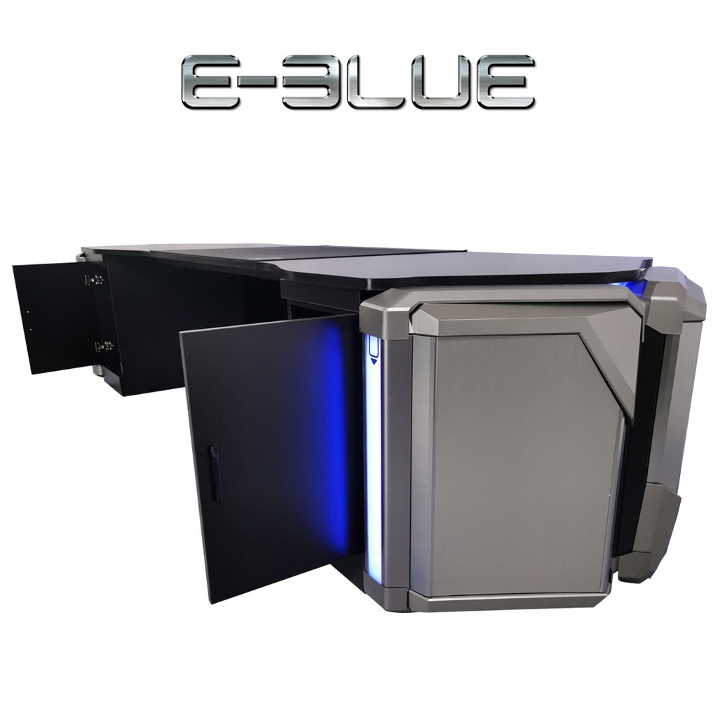 E-Blue EGT567-S Smart RGB CEO Table - Black