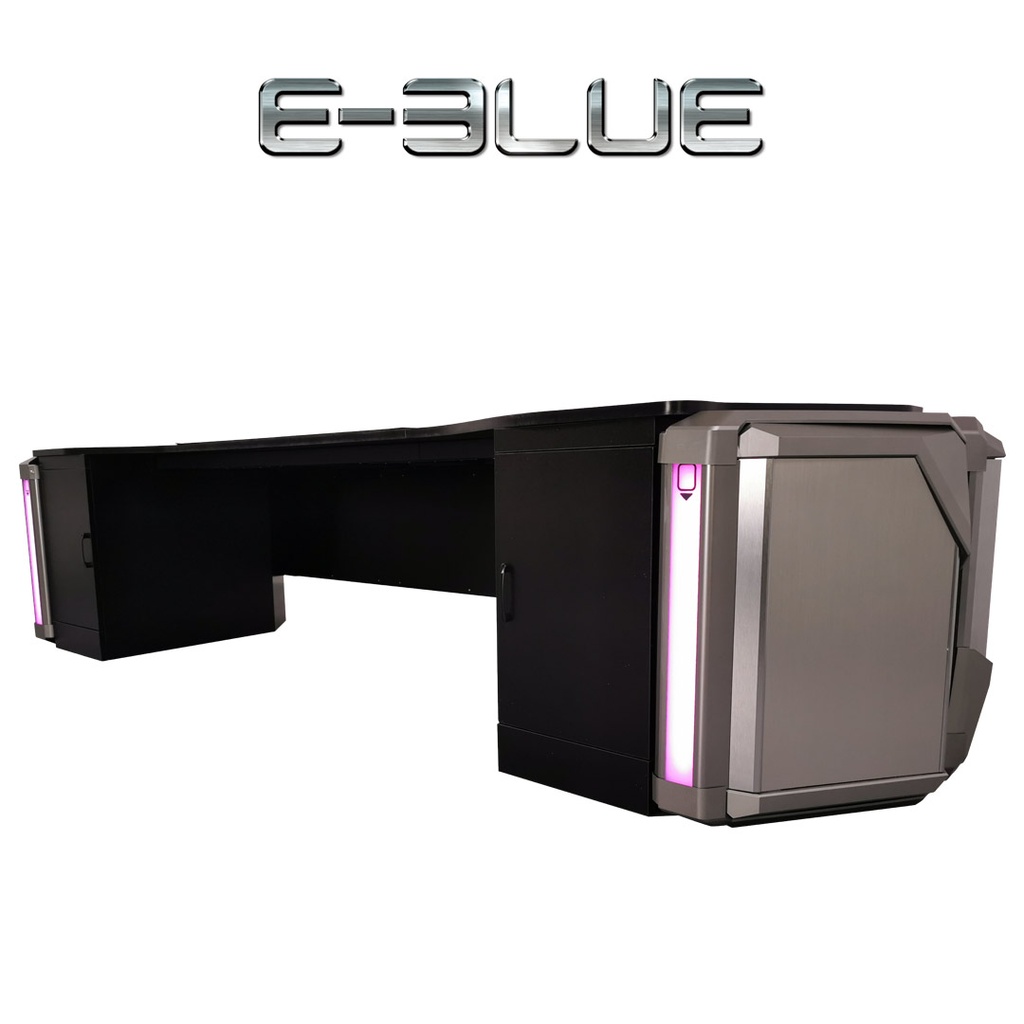 E-Blue EGT567-S Smart RGB CEO Table - Black