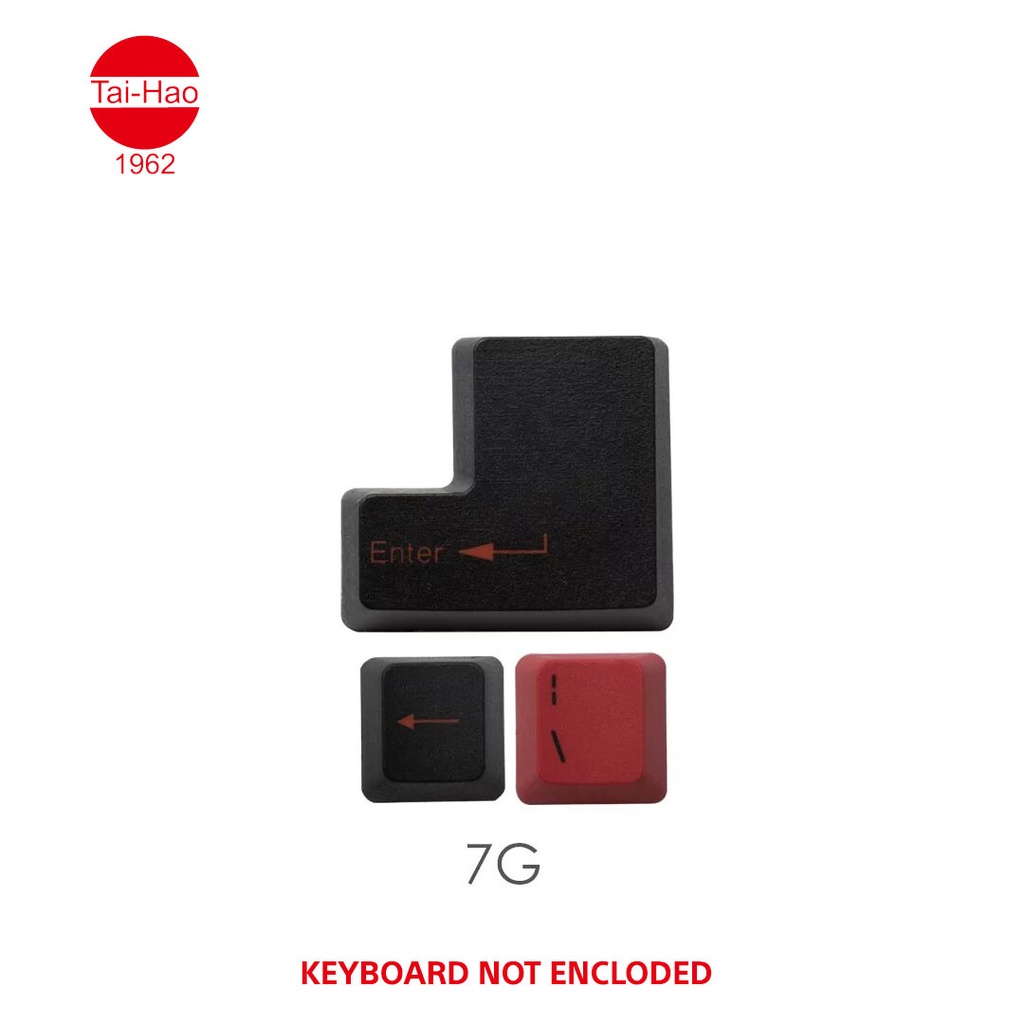 Tai-Hao 104-Keys PBT Double Shot -Keycap Set -Black & Red