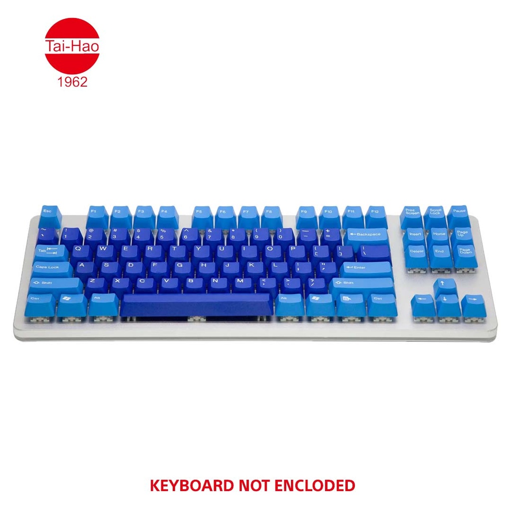 Tai-Hao 115-Keys ABS Double Shot -Keycap Set - Ocean Blue