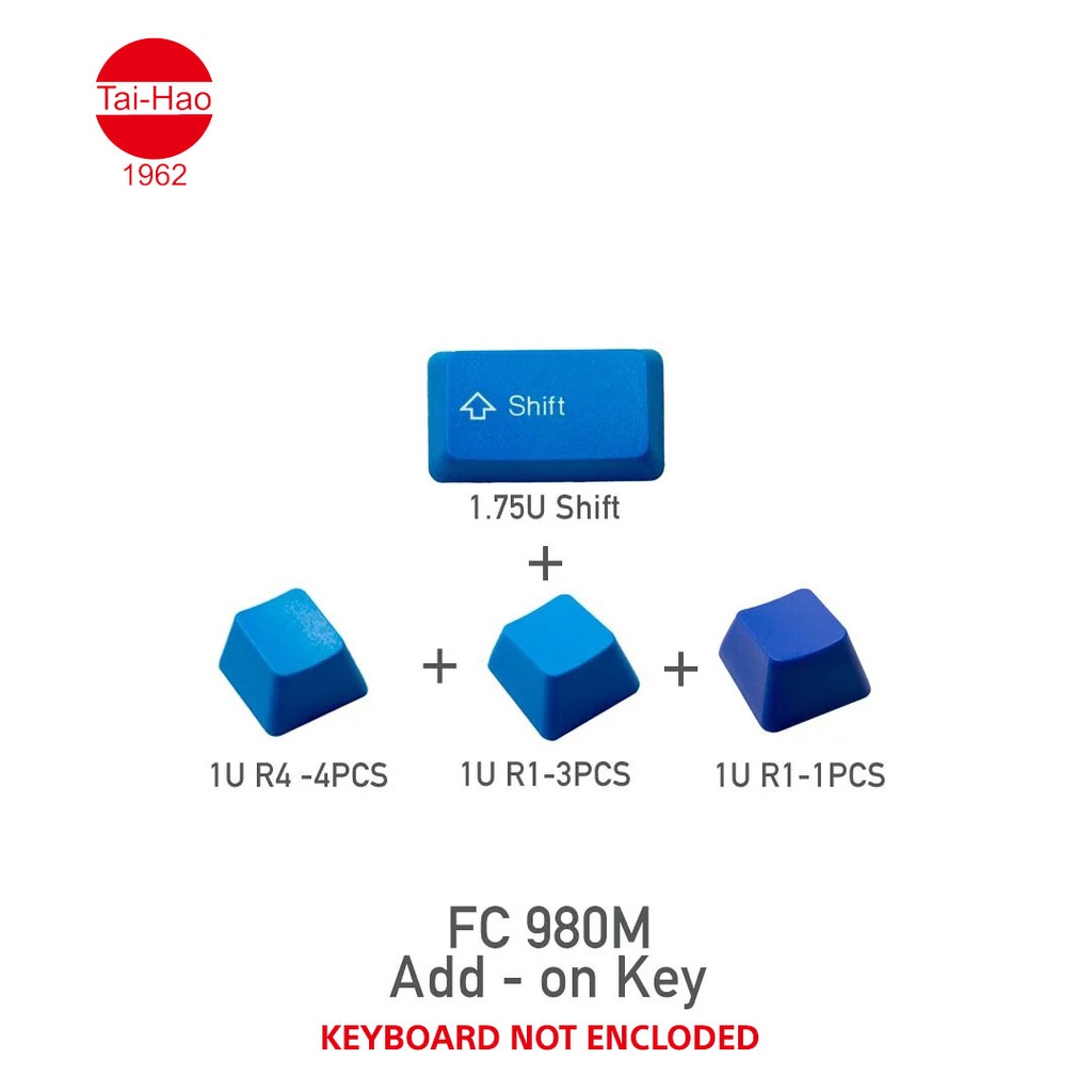 Tai-Hao 115-Keys ABS Double Shot -Keycap Set - Ocean Blue