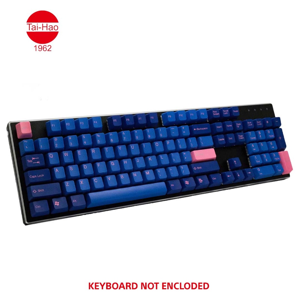 Tai-Hao 116-Keys ABS Double Shot -Keycap Set - Blue/Pink