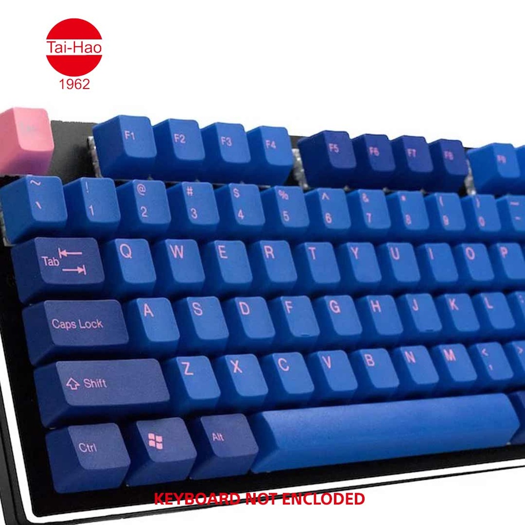Tai-Hao 116-Keys ABS Double Shot -Keycap Set - Blue/Pink