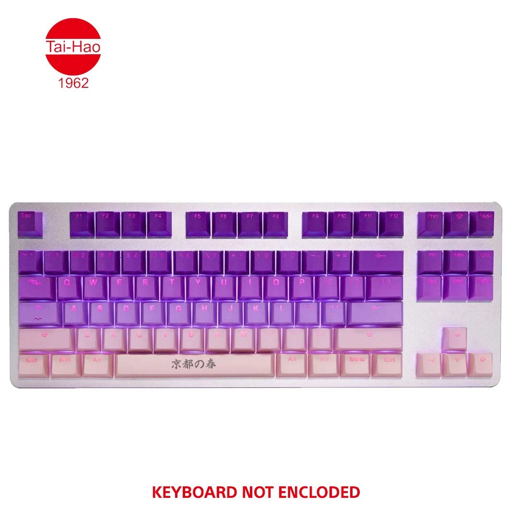Tai-Hao 142-Keys PBT Double Shot Backlit Cubic-Keycap Set - Spring in Kyoto
