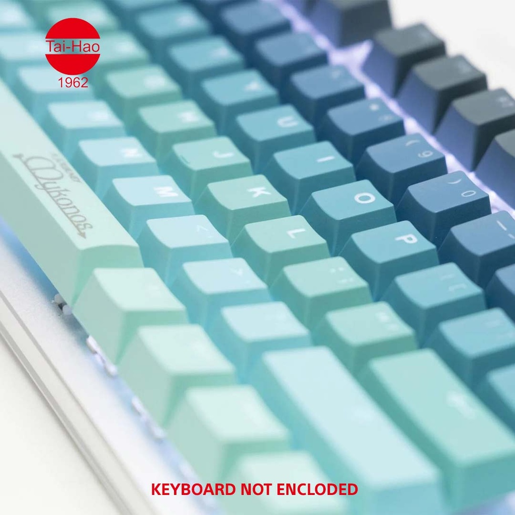 Tai-Hao 142-Keys PBT Double Shot Backlit Cubic-Keycap Set - Mykonos