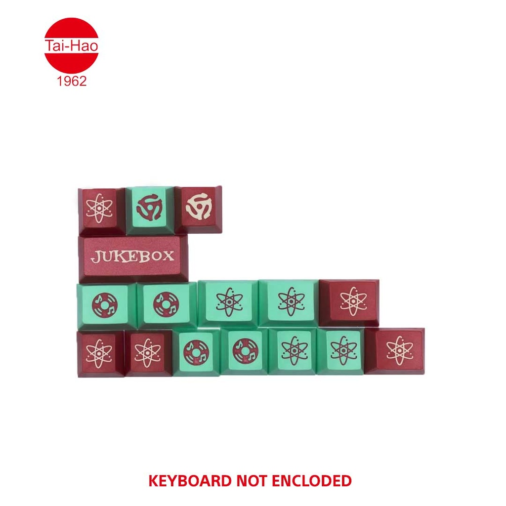 Tai-Hao 109-Keys ABS Double Shot Cubic-Keycap Set - Mint/Beige