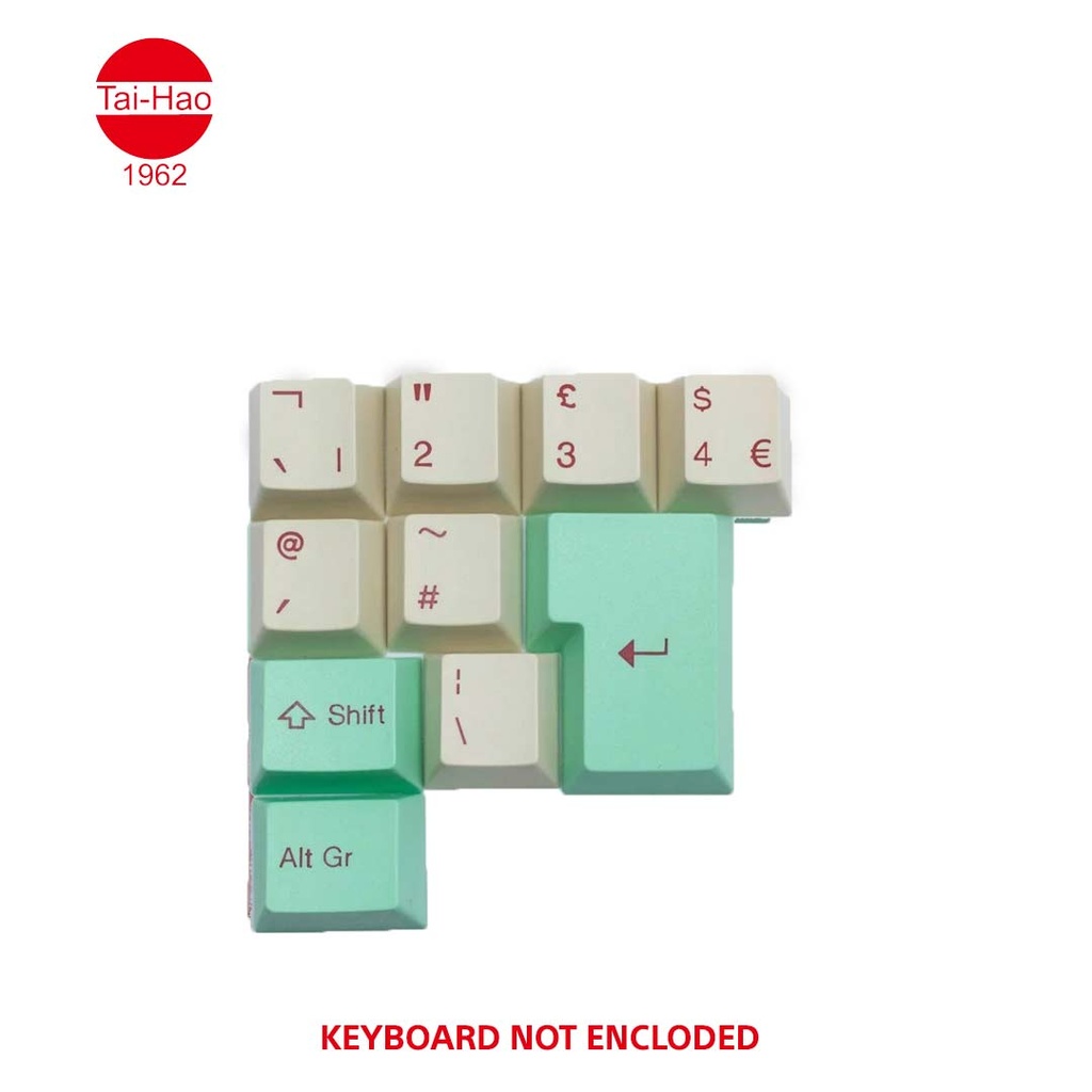 Tai-Hao 109-Keys ABS Double Shot Cubic-Keycap Set - Mint/Beige