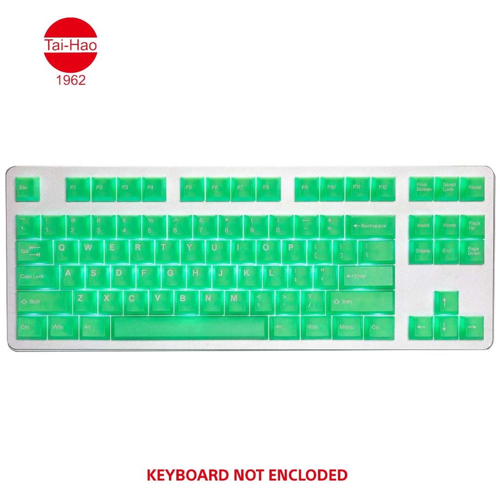 Tai-Hao 152-Keys ABS Double Shot Backlit Cubic-Keycap Set - Translucent The Haunted keycap - Slime Sprout