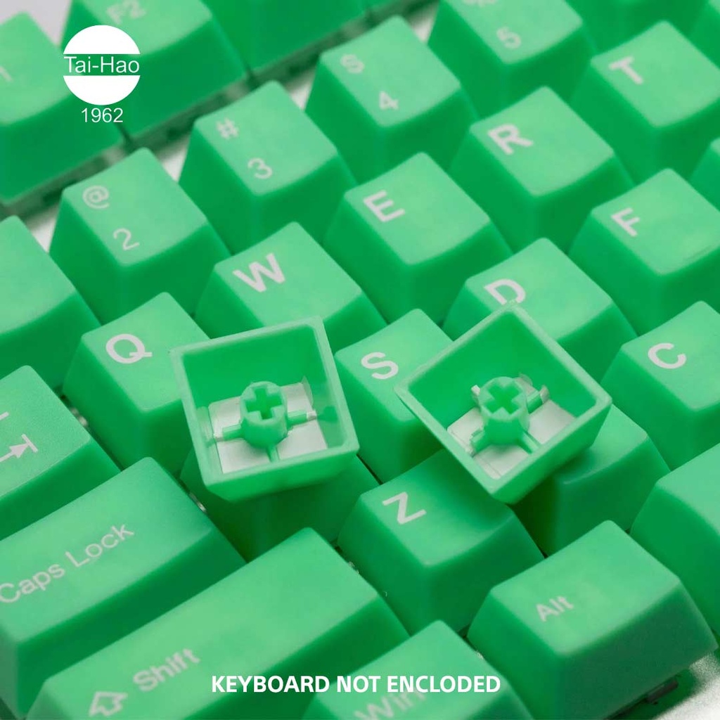 Tai-Hao 152-Keys ABS Double Shot Backlit Cubic-Keycap Set - Translucent The Haunted keycap - Slime Sprout