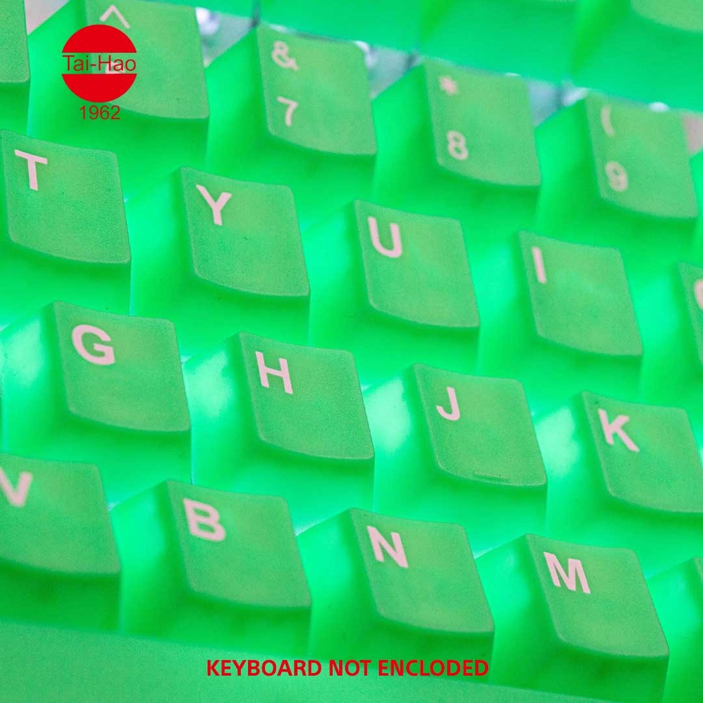 Tai-Hao 152-Keys ABS Double Shot Backlit Cubic-Keycap Set - Translucent The Haunted keycap - Slime Sprout