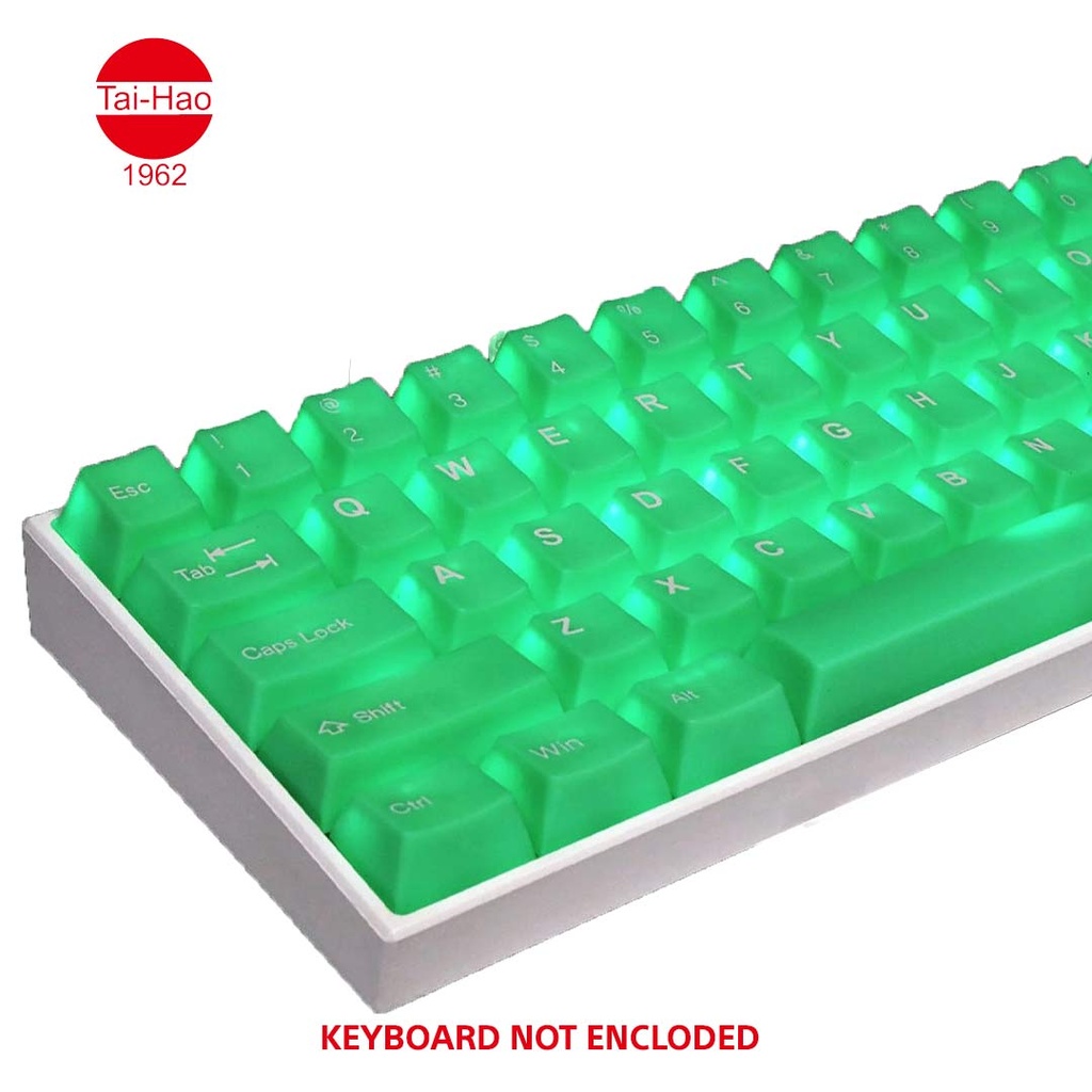 Tai-Hao 152-Keys ABS Double Shot Backlit Cubic-Keycap Set - Translucent The Haunted keycap - Slime Sprout