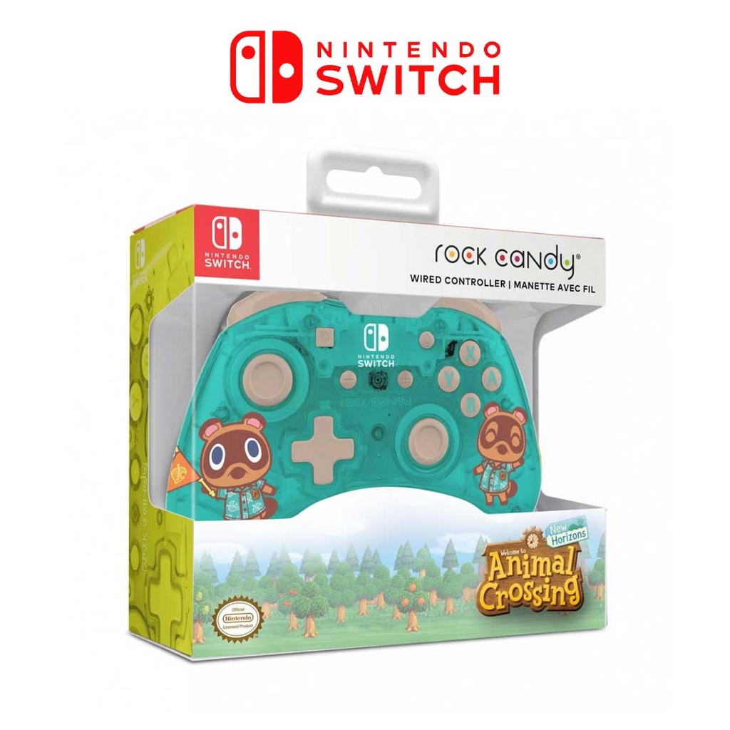 NS Rock Candy Wired Controller Animal Crossing New Horizons - Blue