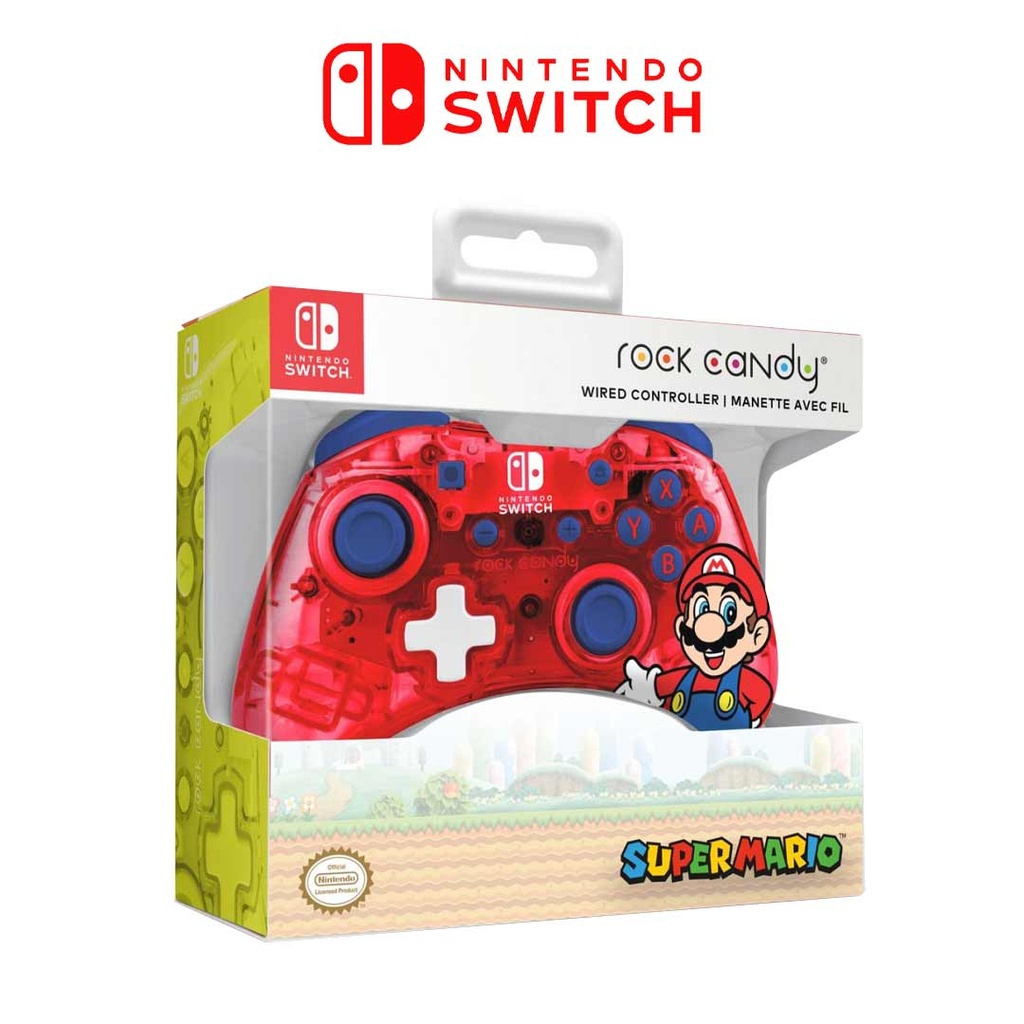 NS Rock Candy Wired Controller Super Mario Red