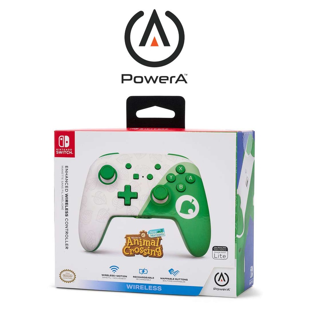 Power A Enhanced Wireless Controller Animal Crossing: New Horizons Leaf Lite