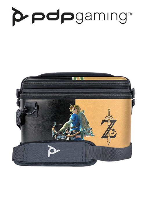 PDP NS Pull-N-Go Case Zelda Breath Of The Wild (Negro/Oro) Lite
