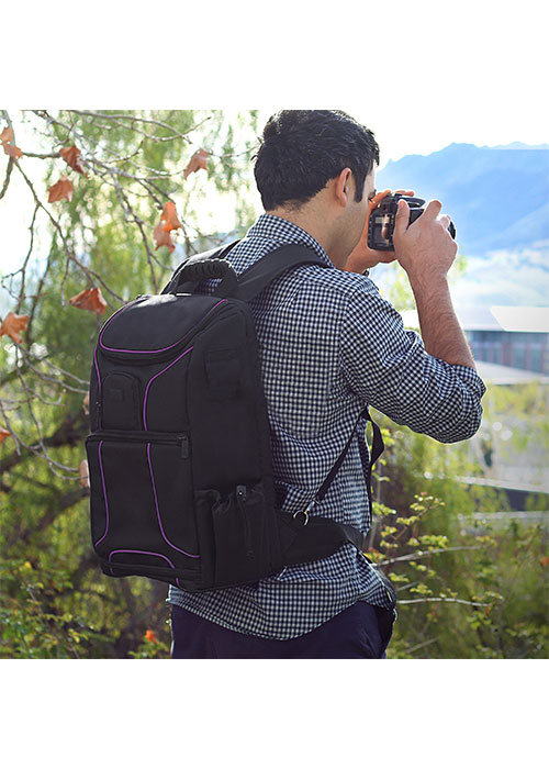 Digital Camera Backpack S17 - Dark Violet (USA GEAR)