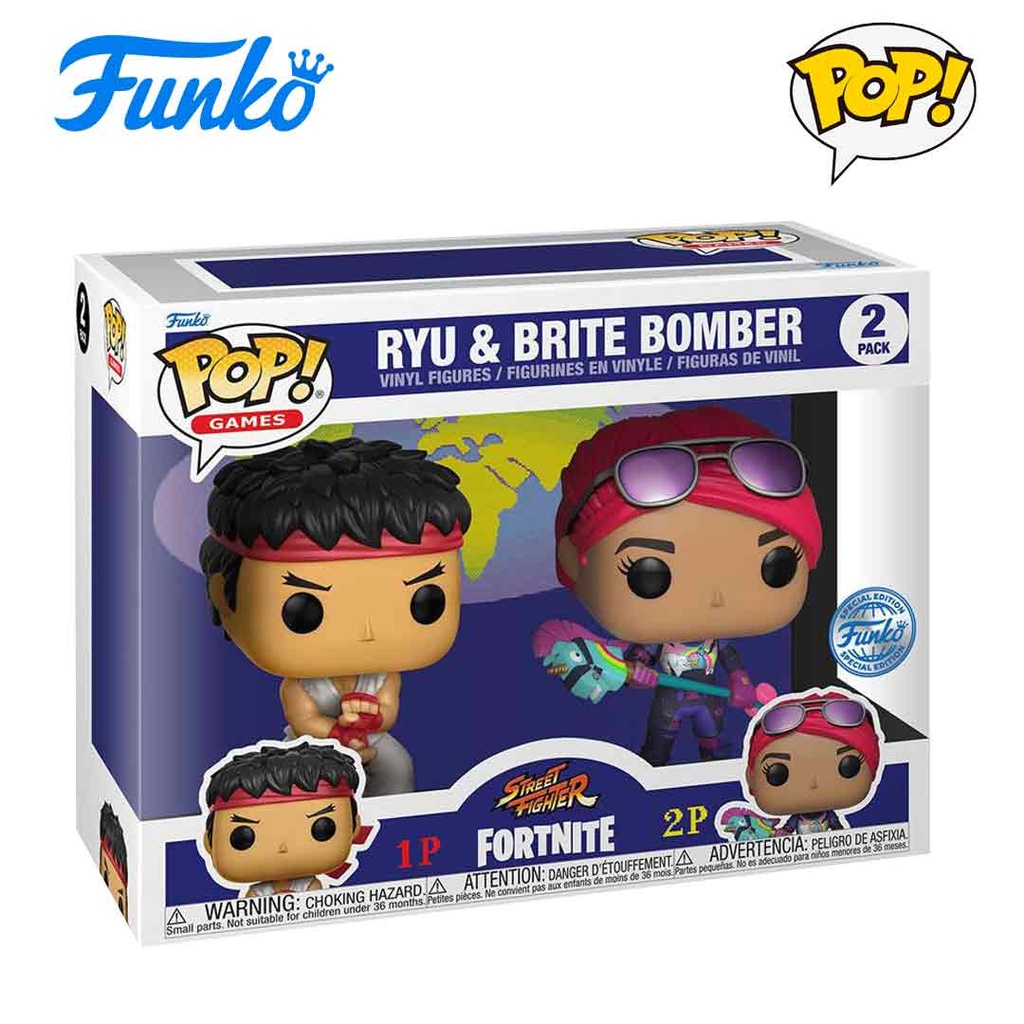Funko POP! Fortnite: 2-Pack Ryu & Brite Bomber Vinyl Figures