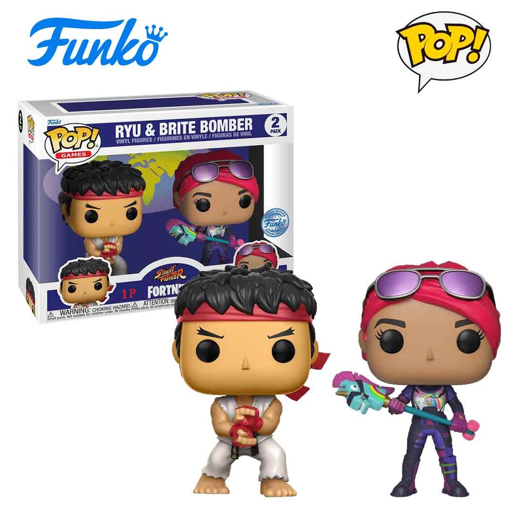 Funko POP! Fortnite: 2-Pack Ryu & Brite Bomber Vinyl Figures