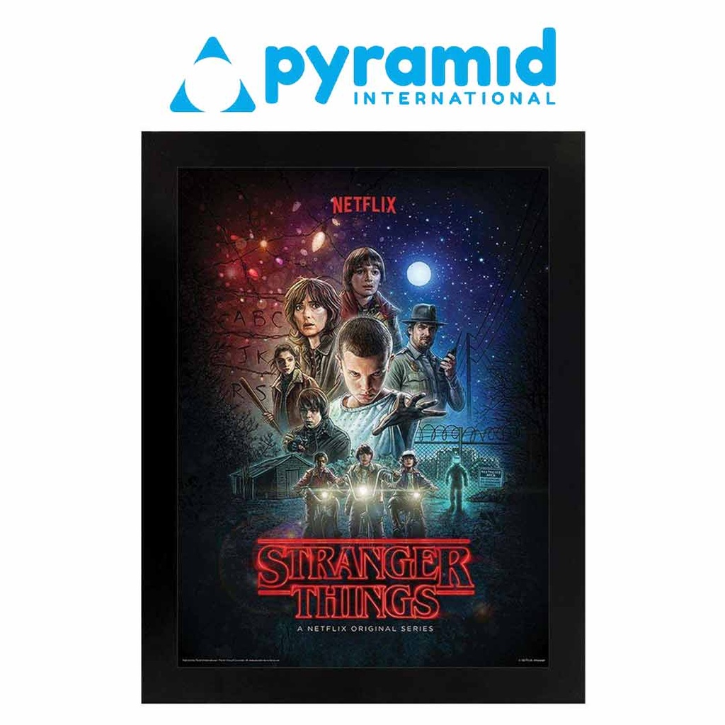 Pyramid - STRANGER THINGS - 3D Illusion Effect (Wooden Framed)