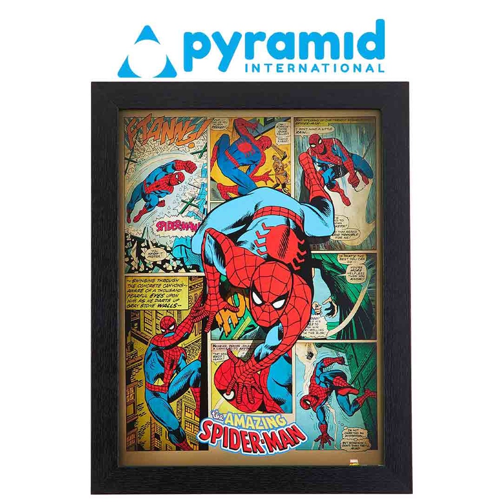 Pyramid - Spider-Man Retro (Wooden Frame)