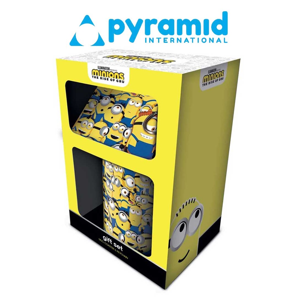 Pyramid- Minions The Rise of Gru More Minions- Mug Coaster & Keychain Gift Set of 3