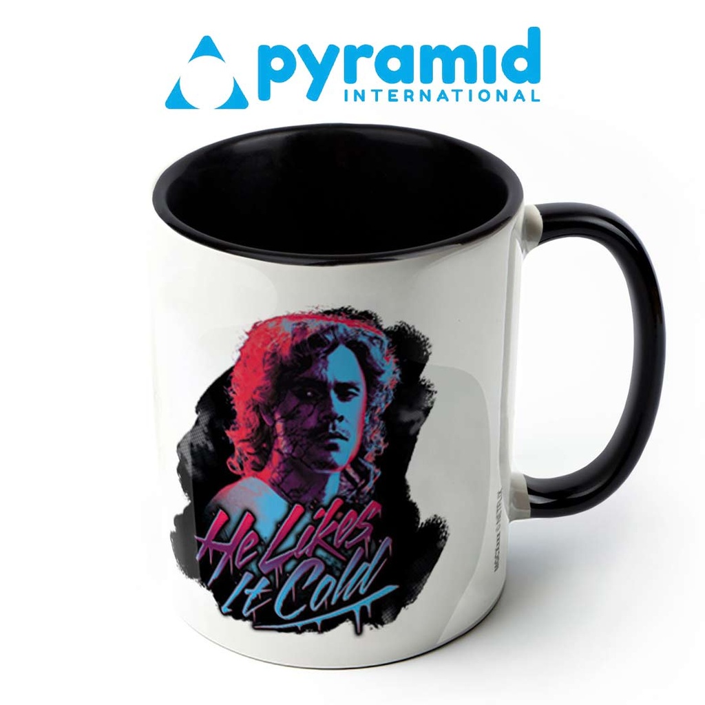 Pyramid - STRANGER THINGS (HE LIKES IT COLD) BLACK INNER C MUG
