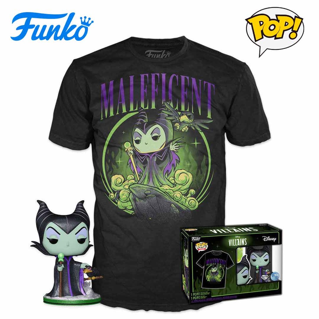 Funko POP! Maleficent Diamond Editon Disney Villians Pop Tee (S)