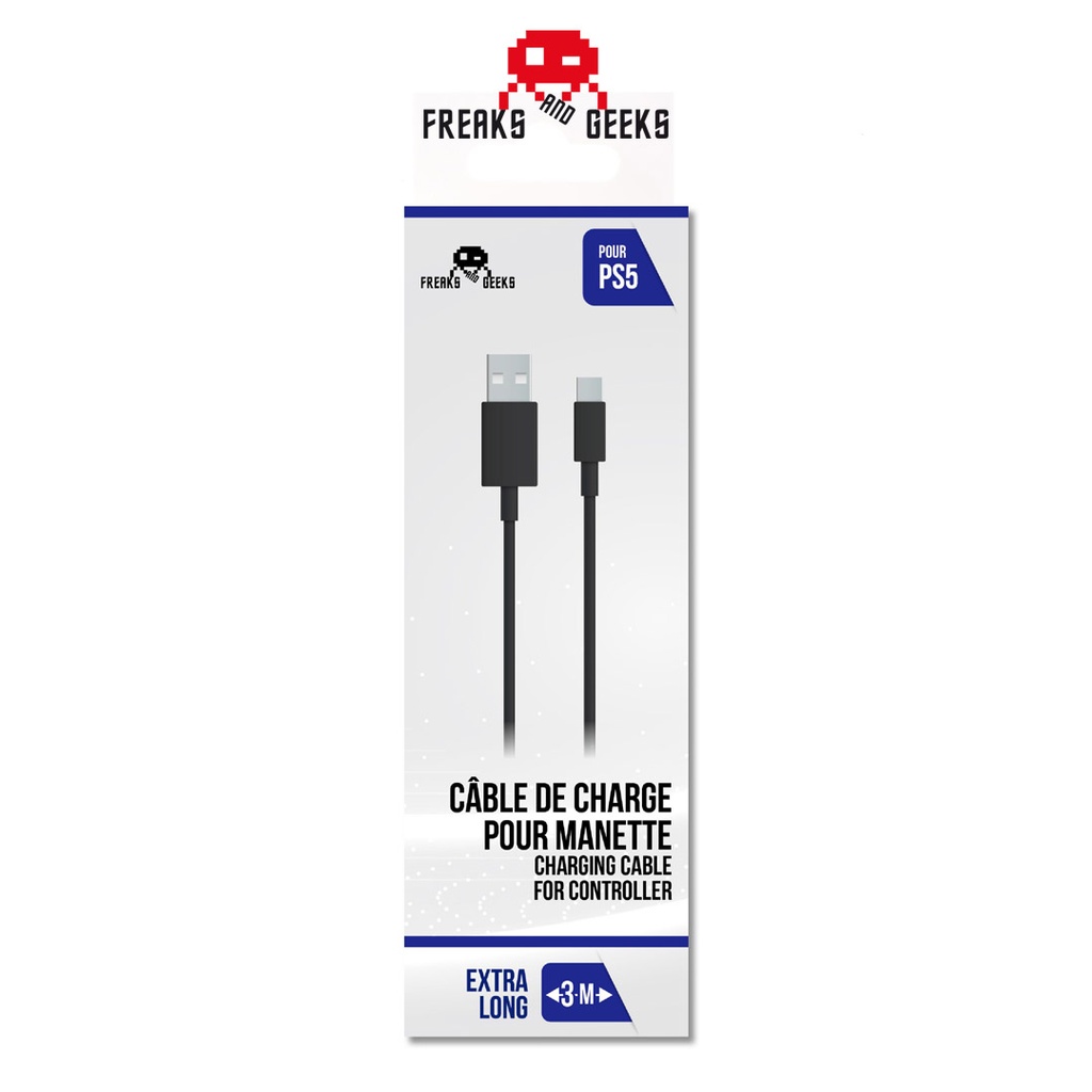Freaks and Geeks - PS5 Cable Type - C For 1 Controller (3 Meters)