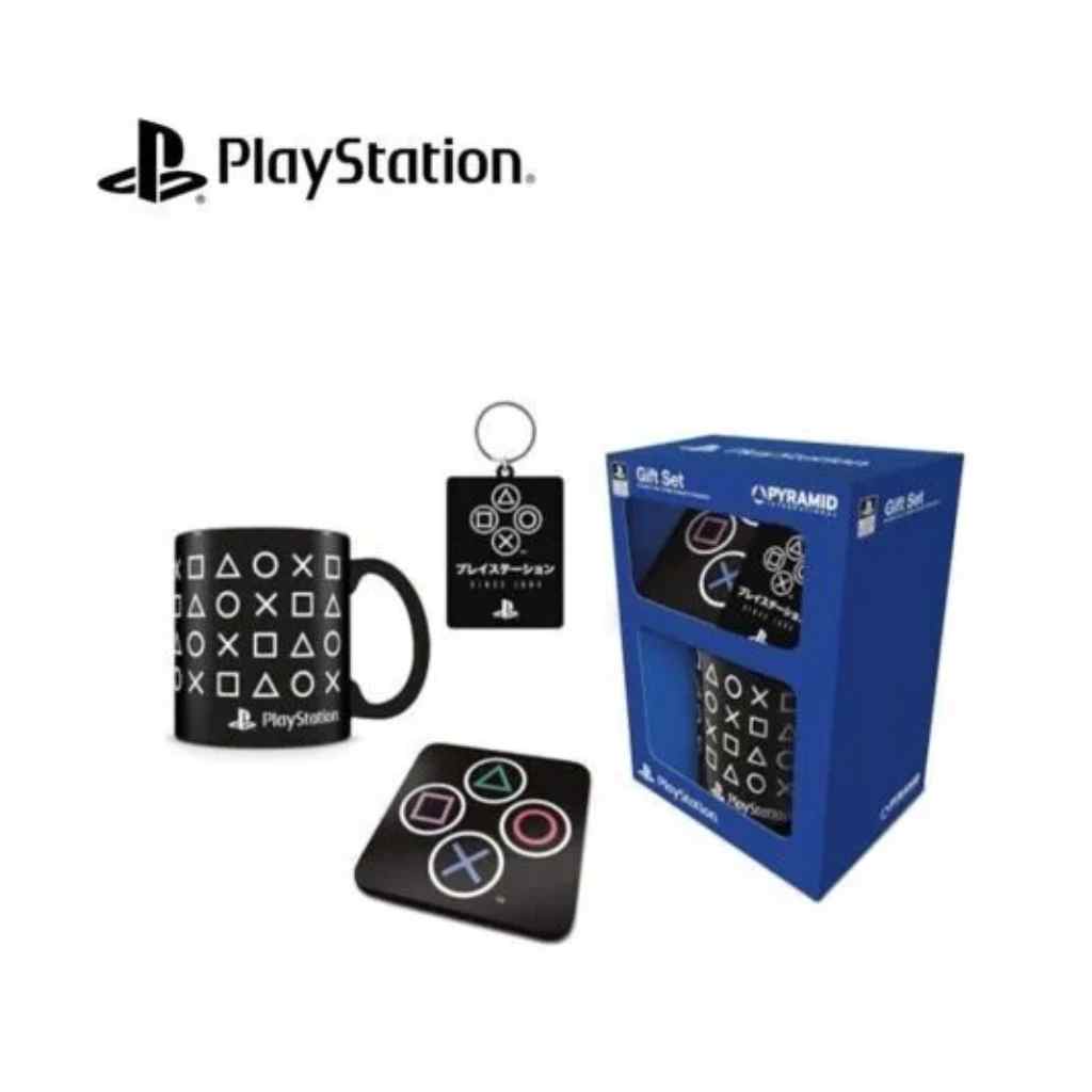 Pyramid - PlayStation Ceramic Mug With Coaster And Keyring Gift Set of 3