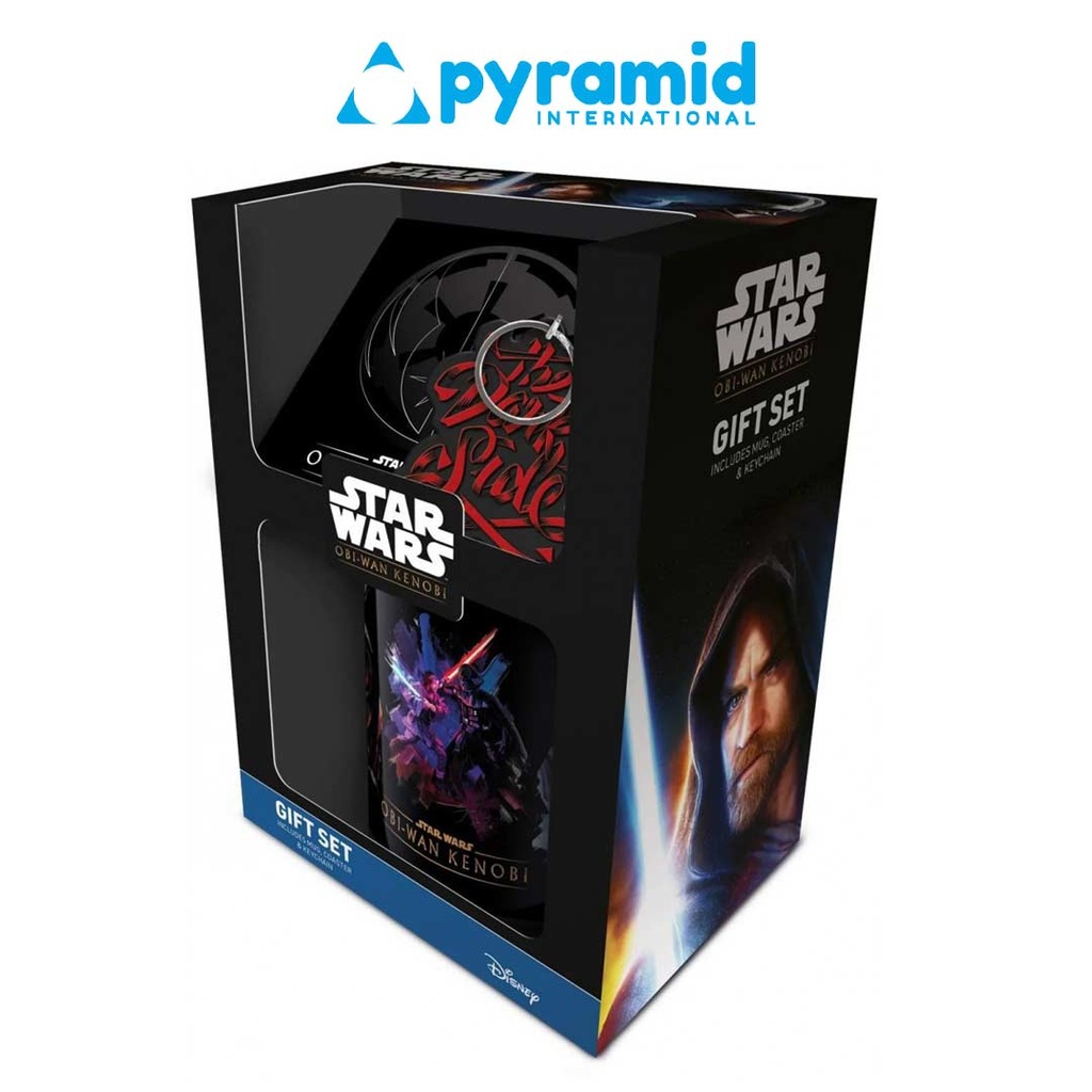 Pyramid- Star Wars Obi Wan Kenobi Battle-Mug Coaster & Keychain Gift Set of 3