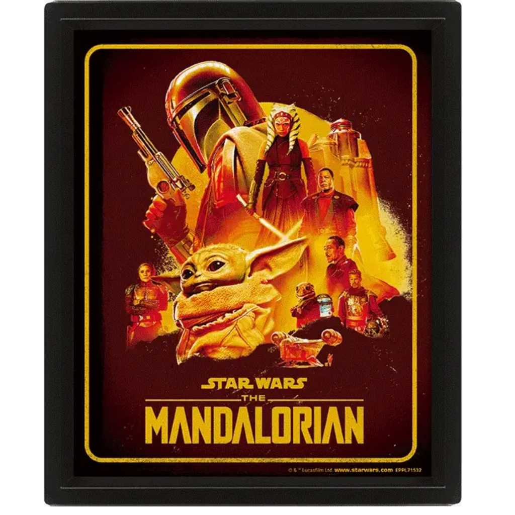Pyramid - THE MANDALORIAN S2 (MONTAGE) FRAMED 3D