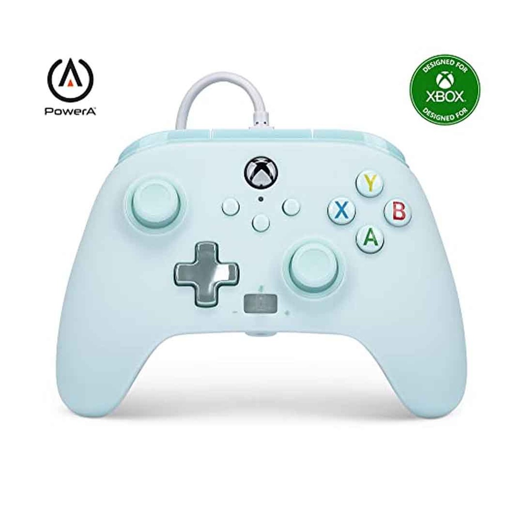 PowerA Xbox Series X One Enhanced Wired Controller Cotton Candy Blue