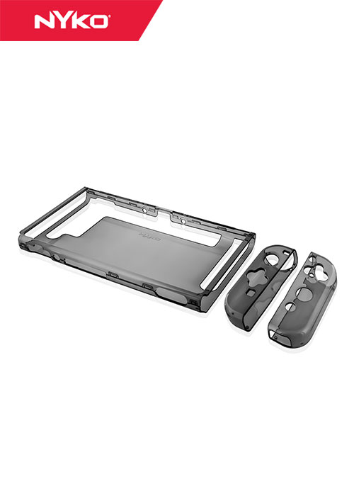 Nyko Smoke Dockable Thin Case With Tempered Glass Screen Protector for Switch