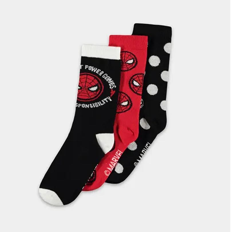 Difuzed Marvel - Spider-Man - Crew Socks (3Pack) - Size 39/42
