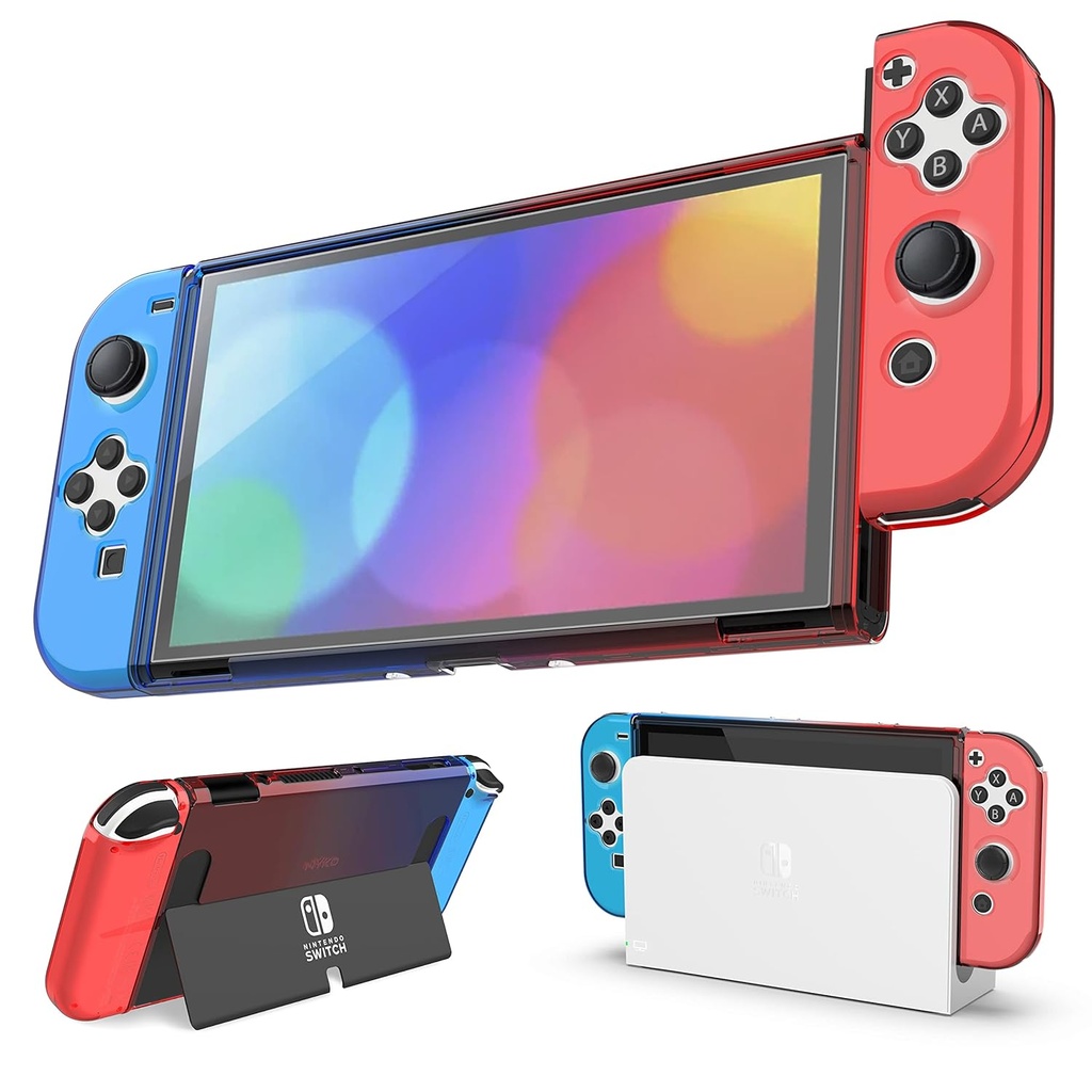 Nyko Nintendo Switch OLED Protective Thin Hard case Blue/Red