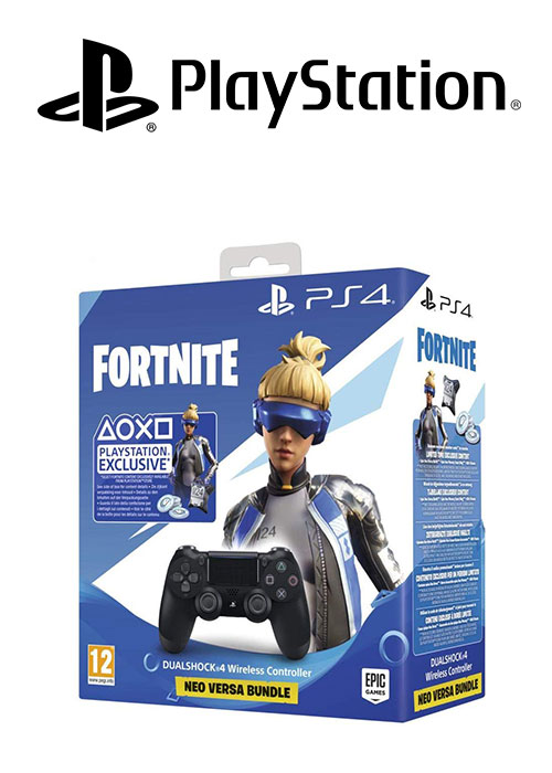 PS4 DS4 Controller Fortnite Neo Versa BUNDLE Black 