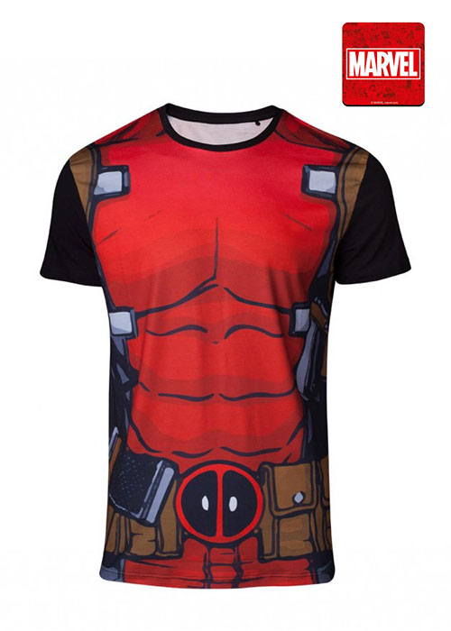Deadpool - Sublimation Deadpool's Suit T-shirt - Red - 2XL