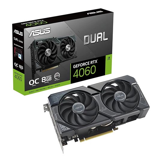 RTX 4060 EVO OC ASUS Dual GeForce  8GBGDDR6 Graphic Card - Black