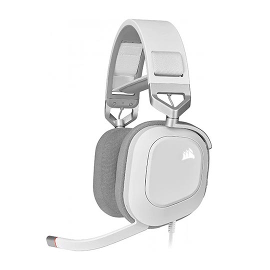 Corsair HS80 RGB Wired Gaming Headset-
White